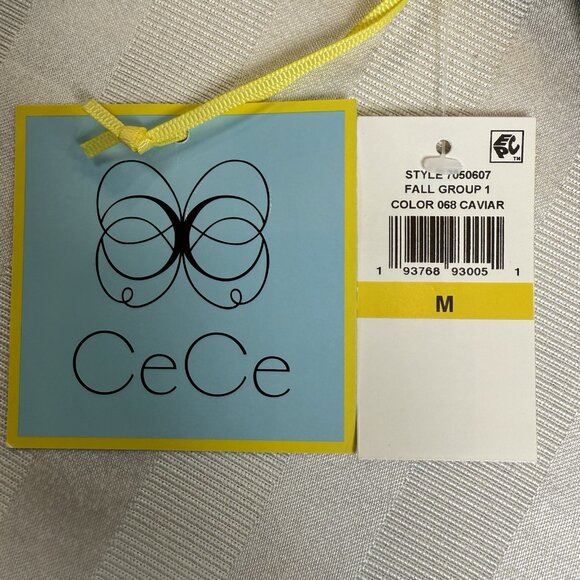 CeCe Floral Roman Tie Short Sleeve Knit Top Sz M NWT - Picture 12 of 12